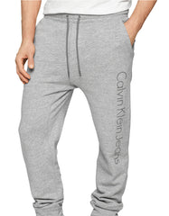 Calvin Klein Modern Fit Knit Logo Pants  - Grey Heather - Mens