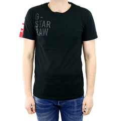 G-Star Ramiton Long Crew Neck Short Sleeve T-Shirt Fashion Tee - Black - Mens