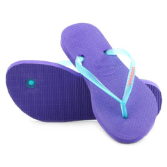 Havaianas Slim Logo Pop Up Thong Flip Flop Sandal - Ice/Violet - Womens