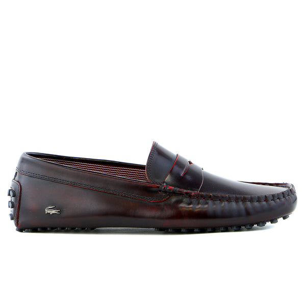 Lacoste Concours 15 SRM Driver Moccasin Loafer Fashion Shoe - Dark Brown - Mens