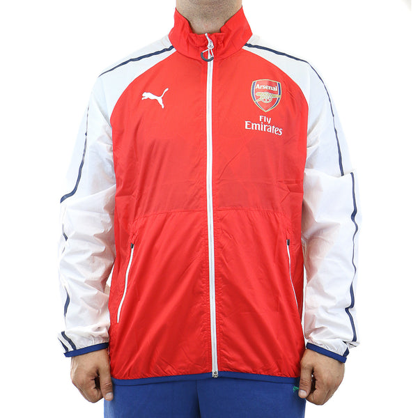 Puma AFC Anthem Soccer Replica Arsenal Jacket Estate Blue Empire Yellow White Mens