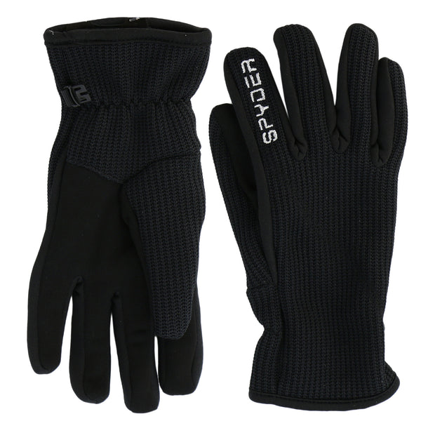 Spyder Core Sweater Conduct Gloves Black Silver Mens