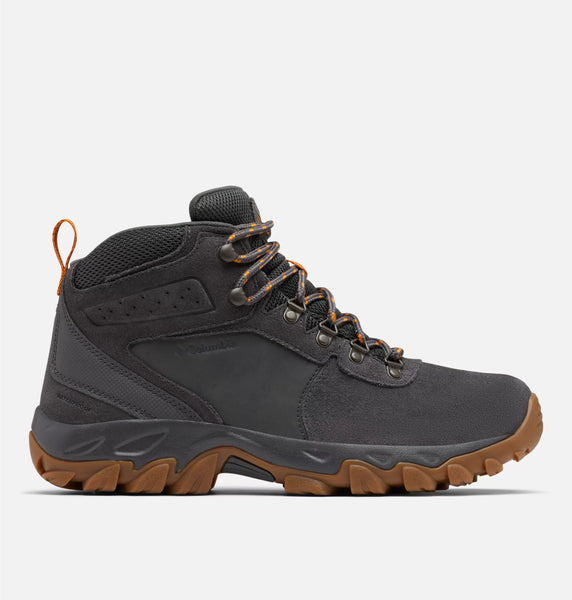 Columbia Men's Newton Ridge Plus II Suede Waterproof Hiking Boot - Dark Grey, Gold Amber