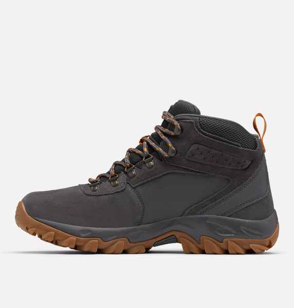 Columbia Men's Newton Ridge Plus II Suede Waterproof Hiking Boot - Dark Grey, Gold Amber