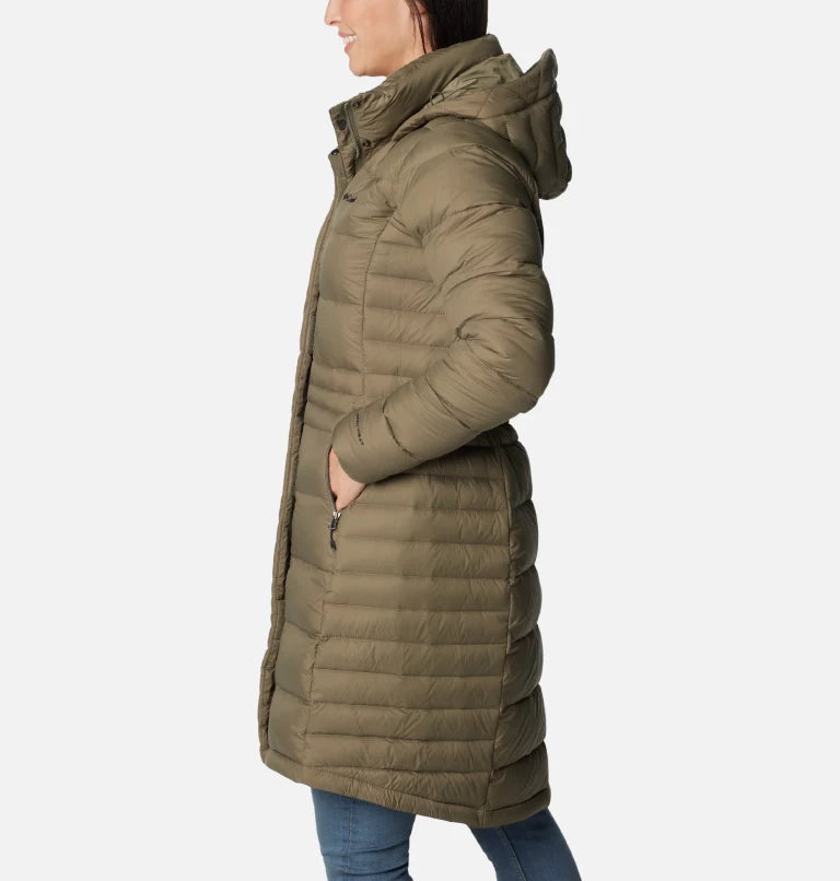 Columbia hexbreaker top long down jacket