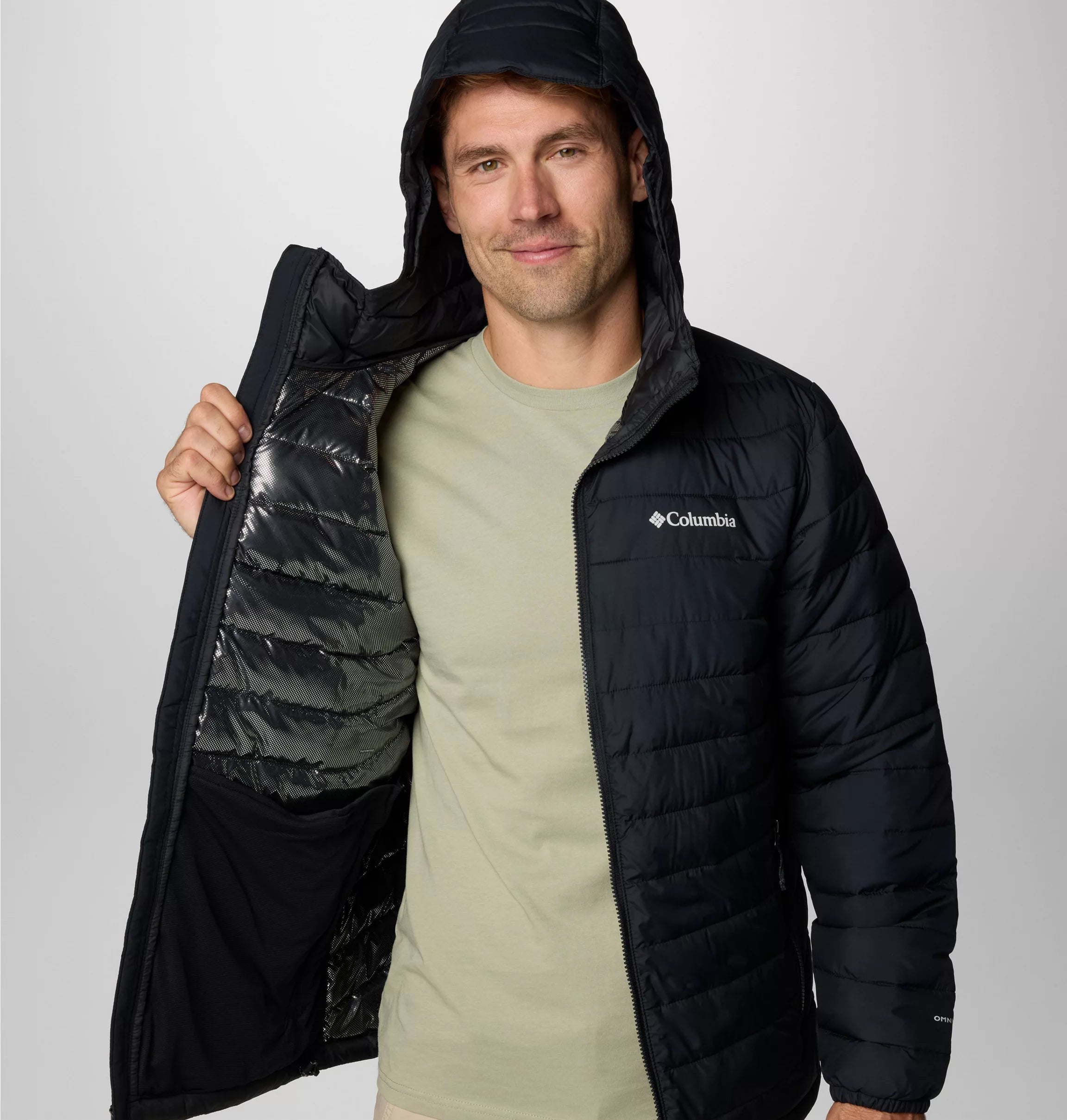 Columbia Men's Powder Lite™ II Hooded Jacket - Black - Shoplifestyle Columbia Men's Powder Lite™ II Hooded Jacket - Black - Shoplifestyle