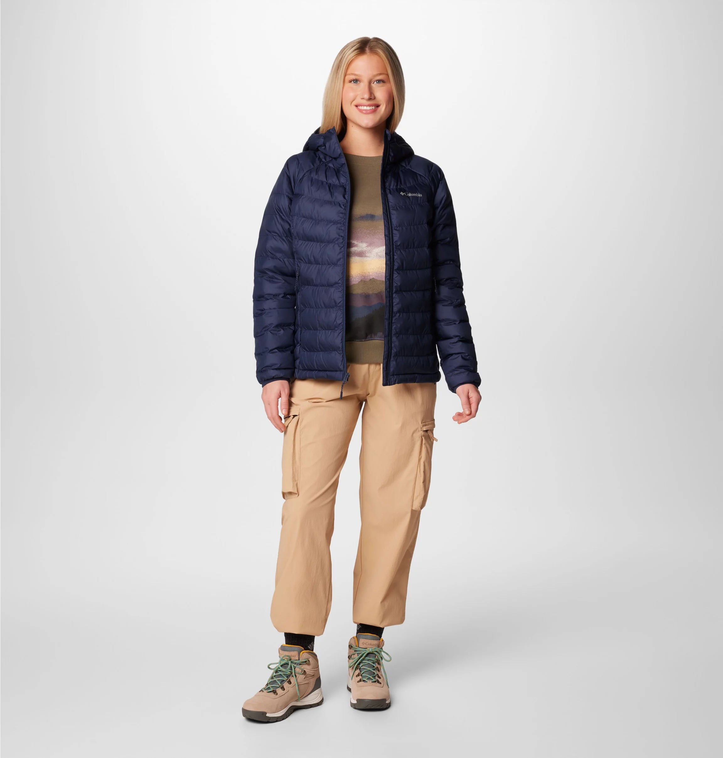 Columbia Women's Powder Lite™ II Hooded Jacket - Collegiate Navy Columbia Women's Powder Lite™ II Hooded Jacket - Collegiate Navy