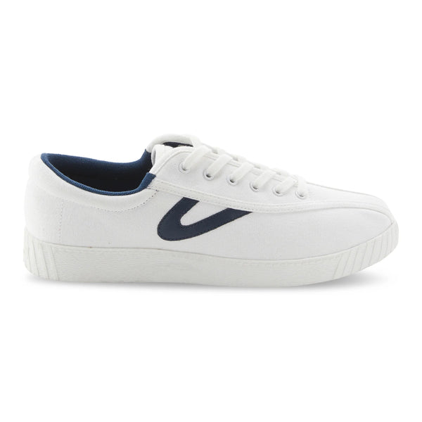Tretorn Men's Nylite Canvas Sneakers - WHITE/NAVY