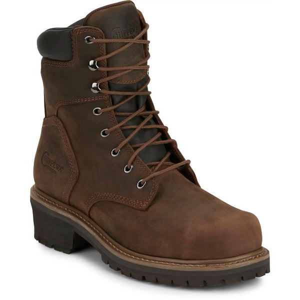 Chippewa Men's Hador 8" Steel Toe Logger - Tough Bark (Brown)