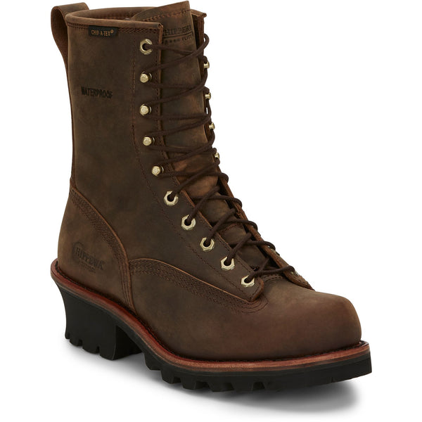 Chippewa Men's Paladin 8" Waterproof Logger - Bay Apache (Brown)