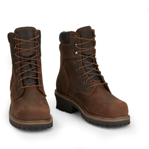 Chippewa Men's Hador 8" Steel Toe Logger - Tough Bark (Brown)