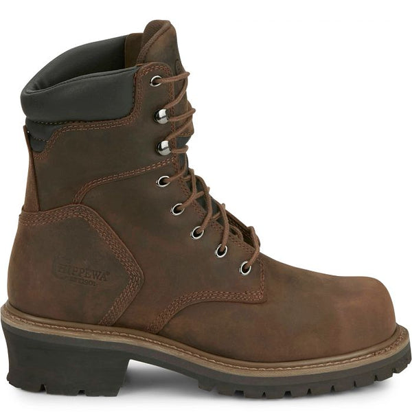 Chippewa Men's Hador 8" Steel Toe Logger - Tough Bark (Brown)