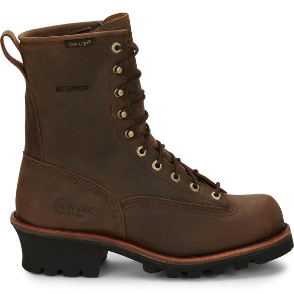 Chippewa Men's Paladin 8" Waterproof Logger - Bay Apache (Brown)