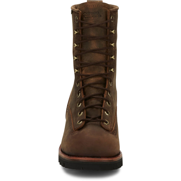 Chippewa Men's Paladin 8" Waterproof Logger - Bay Apache (Brown)