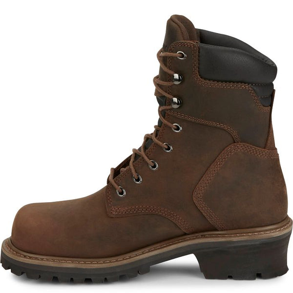 Chippewa Men's Hador 8" Steel Toe Logger - Tough Bark (Brown)