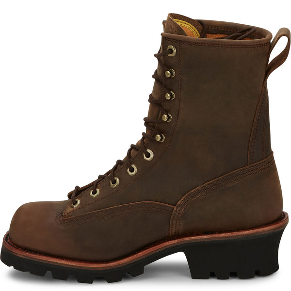 Chippewa Men's Paladin 8" Waterproof Logger - Bay Apache (Brown)