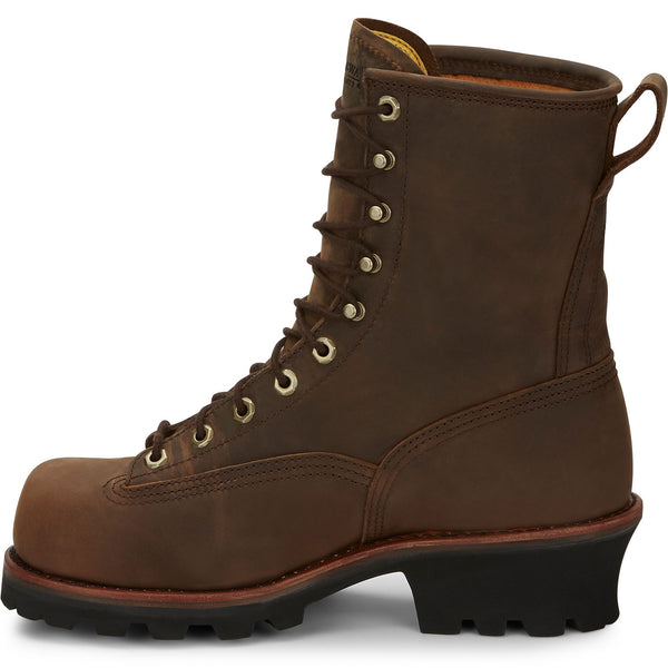 Chippewa Men's Paladin 8" Waterproof Steel Toe Logger - Bay Apache (Brown)