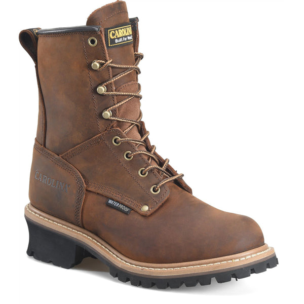 Carolina Men's Elm 8" Waterproof Logger Boots - Brown