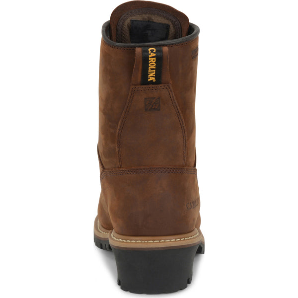 Carolina Men's Elm 8" Soft Toe Insulated Waterproof Logger - Brown