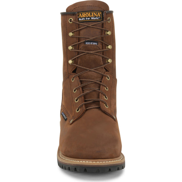 Carolina Men's Elm 8" Soft Toe Insulated Waterproof Logger - Brown