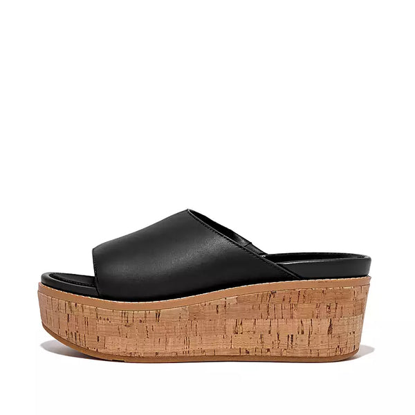 FITFLOP ELOISE Cork-Wrap Leather Wedge Slides - Shoplifestyle