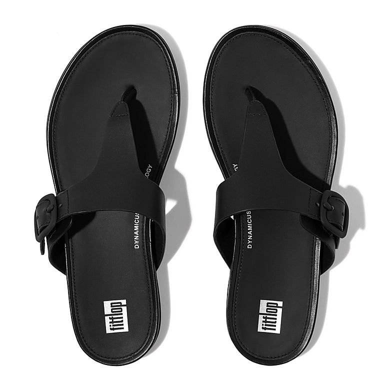 FITFLOP GRACIE Matt-Buckle Leather Toe-Post Sandals - Women's FITFLOP GRACIE Matt-Buckle Leather Toe-Post Sandals - Women's