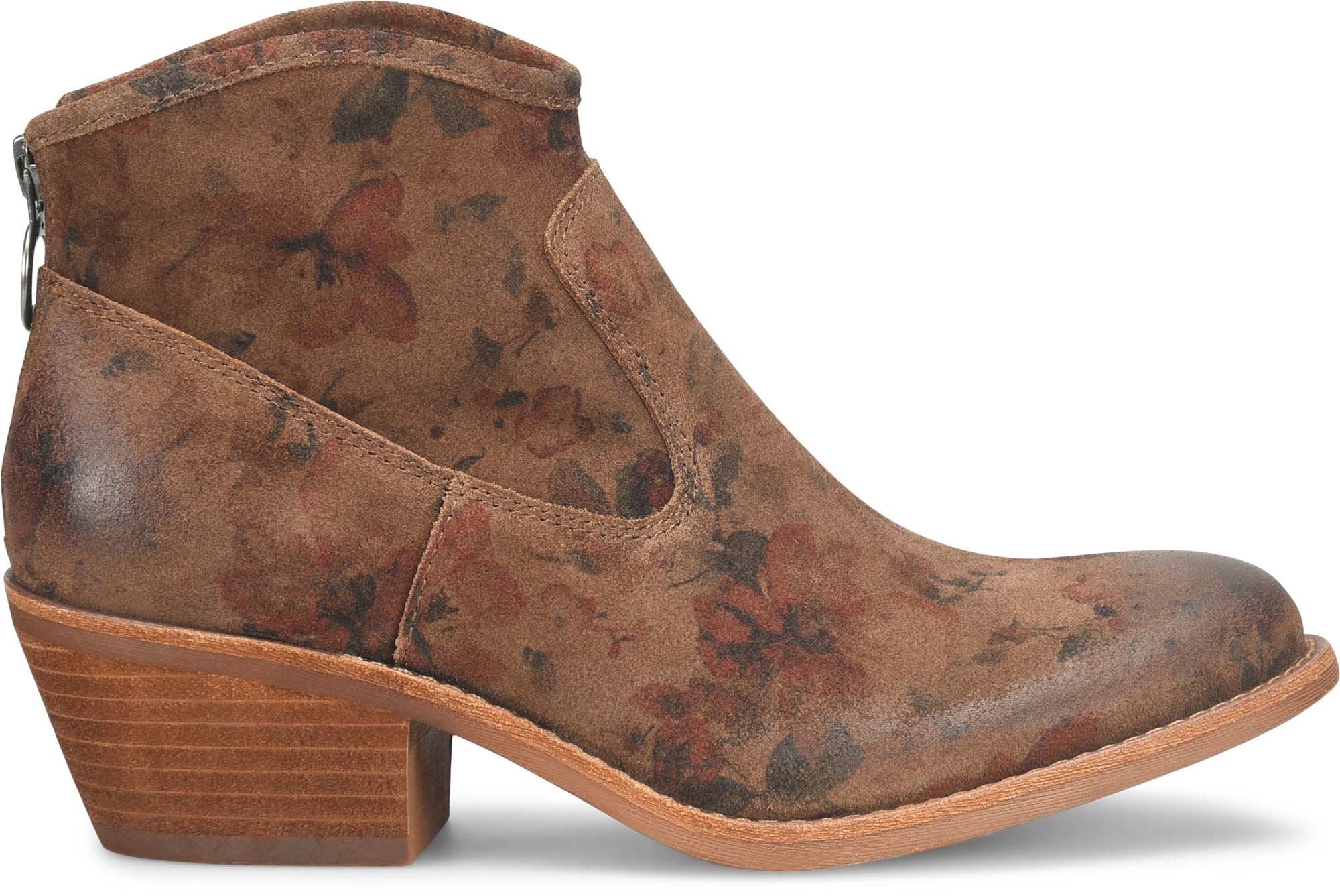 Sofft Women's Aisley Western Leather Boots - Brown Floral - Shoplifestyle Sofft Women's Aisley Western Leather Boots - Brown Floral - Shoplifestyle