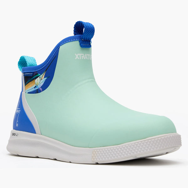 Xtratuf Men's 6 in Ankle Deck Boot Sport Guy Harvey - POOL SAILFISH
