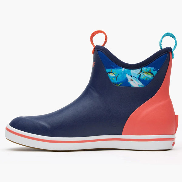 Xtratuf Men's 6 in Ankle Deck Boot Guy Harvey - NAVY SHARK