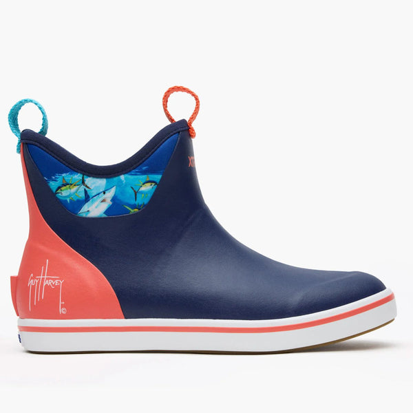 Xtratuf Men's 6 in Ankle Deck Boot Guy Harvey - NAVY SHARK