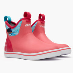Xtratuf Women's 6 in Ankle Deck Boot Guy Harvey - CORAL SAILFISH