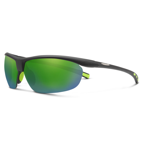 Suncloud - Zephyr Matte Black + Polarized Green Mirror Lens