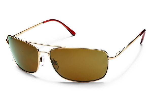 Suncloud  Polarized Lens Navigator Sunglasses  - Gold Frame - Mens