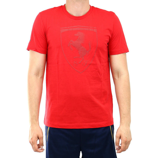 Puma Ferrari Big Shield Short-Sleeve Shirt Fashion Tee - Moonless Night - Mens