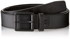 Lacoste PVC Pique Embossed-Croc Belt  - Black - Mens