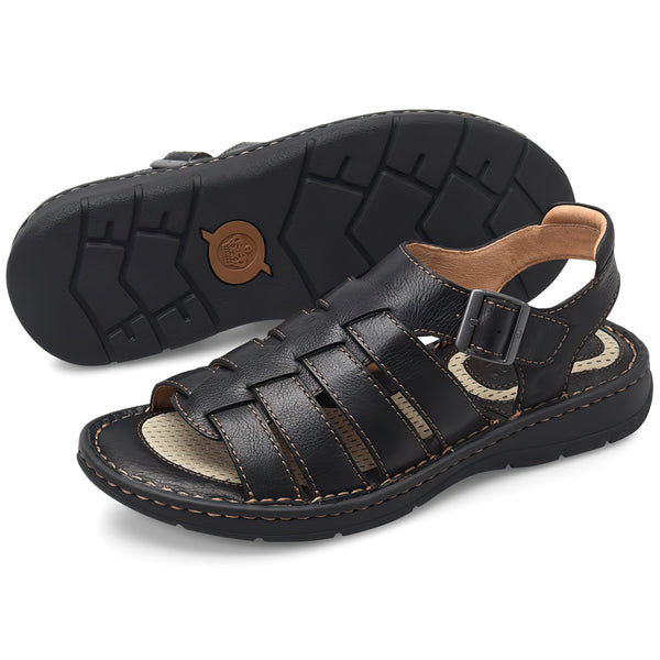 Lacoste Carros 6 Leather Flip Flop Thong Sandal - Black - Mens