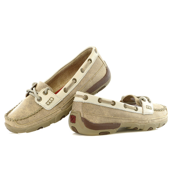 Twisted X Driving Moccasin Toe Casual Boat Shoes - Womens