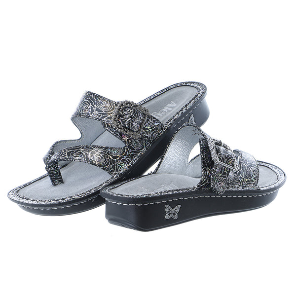 Alegria Valentina Slip On Slide Adjustable Strap Sandal Shoe - Womens
