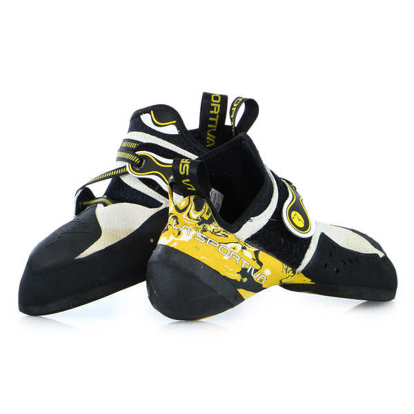 La Sportiva Men&s Solution Climbing Shoe - 44.5 - White / Yellow