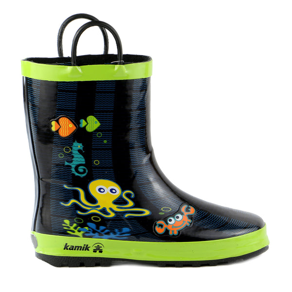 Kamik Octopus Rain Boot Shoe - LIME - Boys