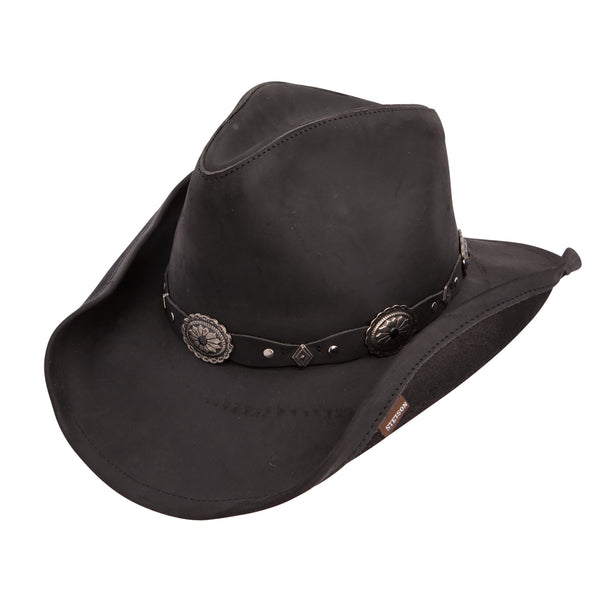 STETSON ROXBURY LEATHER WESTERN HAT