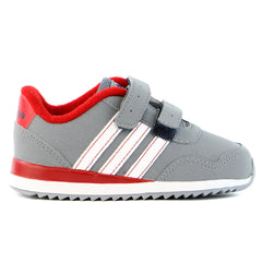 Adidas V Jog Toddler Running Shoe - Grey/White/Red - Infant