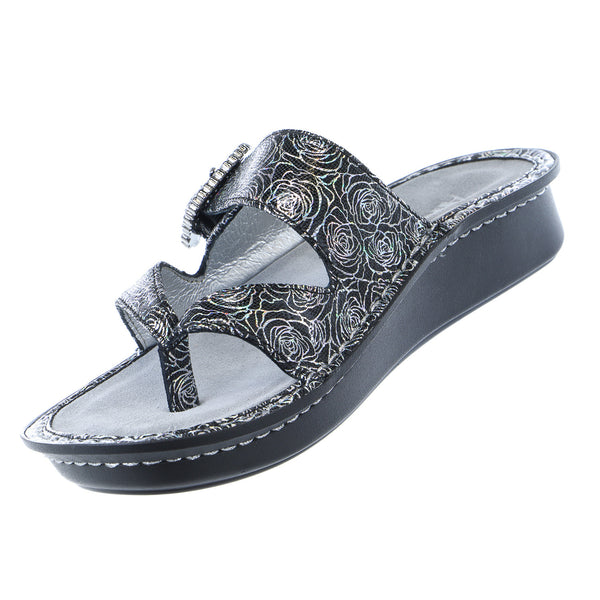 Alegria Valentina Slip On Slide Adjustable Strap Sandal Shoe - Womens