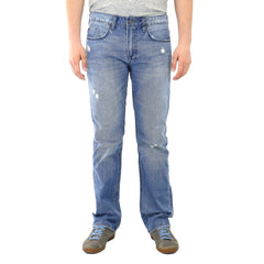 Buffalo Six In Indigo Jeans - Worn and Sanded - Mens