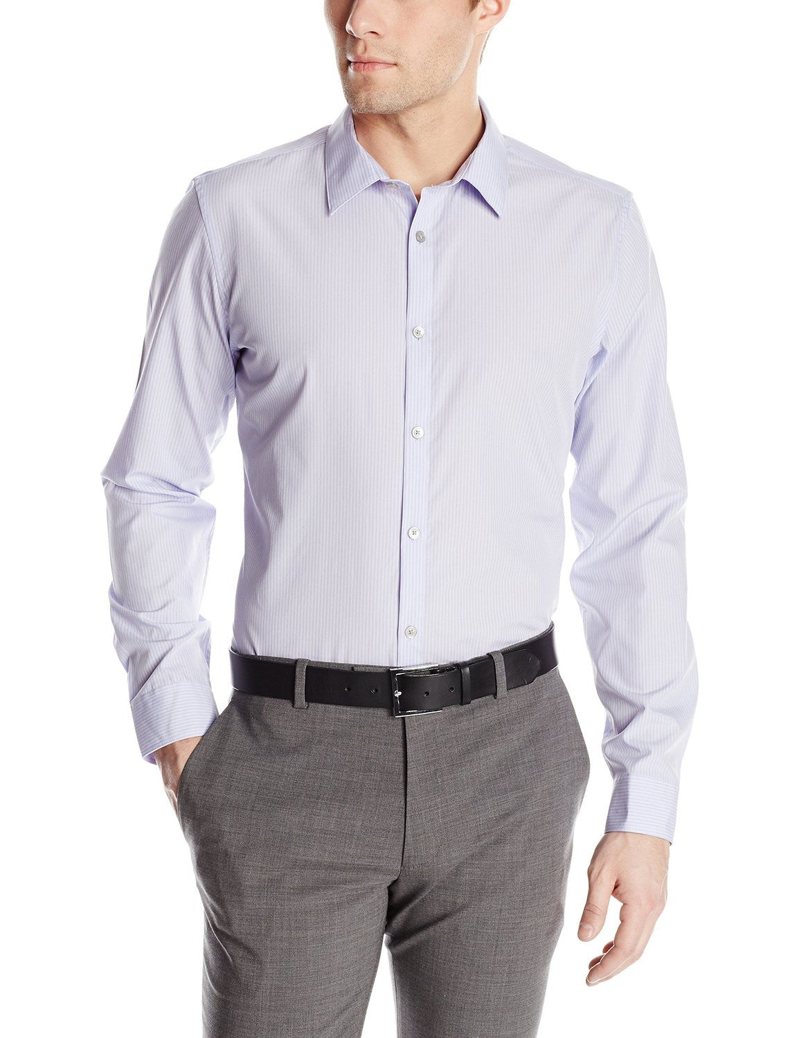 Calvin Klein Poplin Long Sleeve Woven Shirt - Knight Blue - Mens -  Shoplifestyle