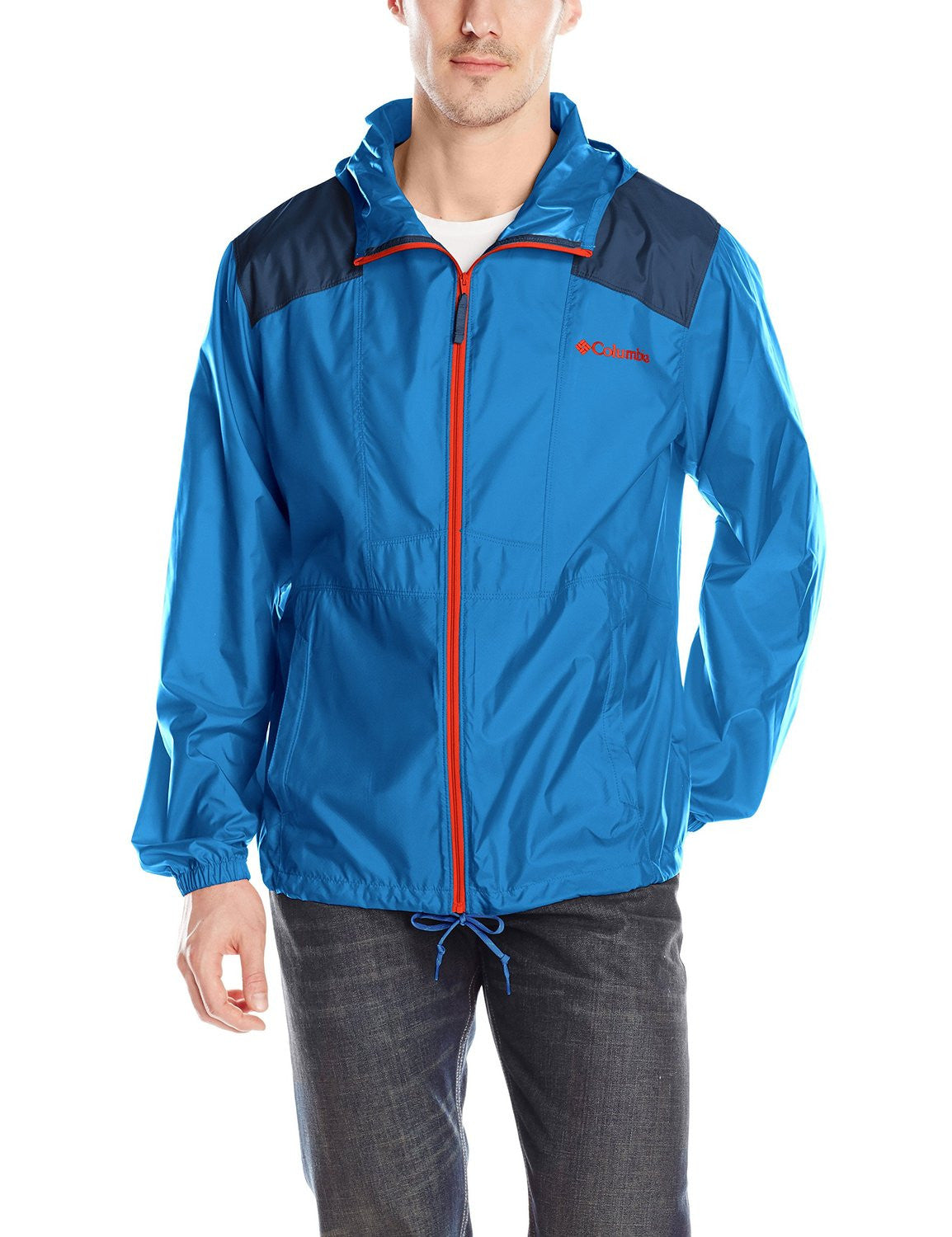 White top columbia windbreaker