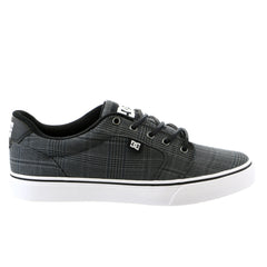 DC Anvil TX SE Low Top Skateboarding Sneaker Shoe - Black/White/Grey - Mens