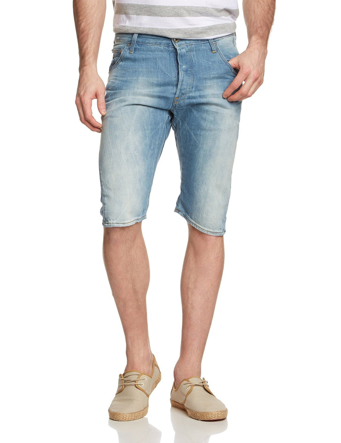 G Star Arc 3D Jean Shorts Light Aged Mens