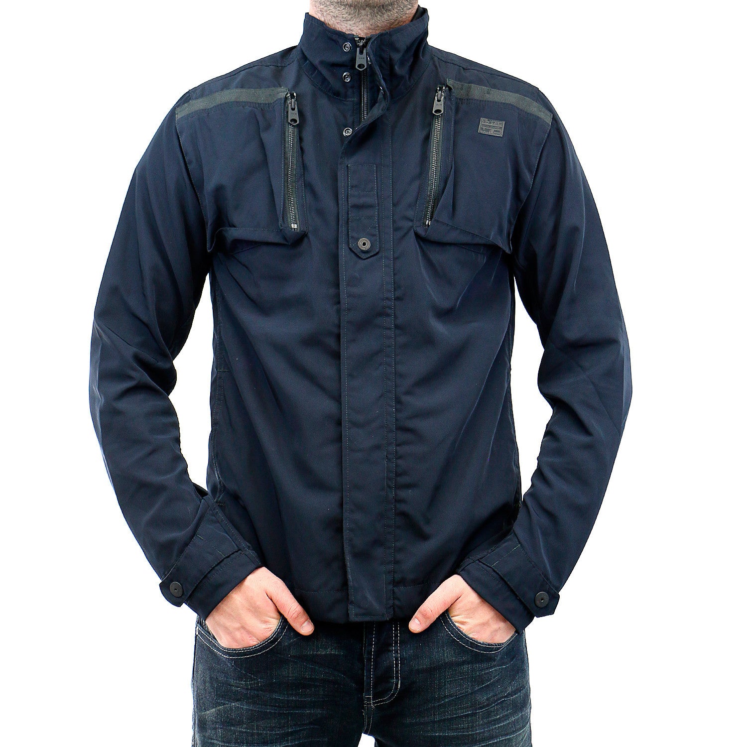 G-Star Crad Overshirt Jacket - Mazarine Blue - Mens - Shoplifestyle G-Star Crad Overshirt Jacket - Mazarine Blue - Mens - Shoplifestyle