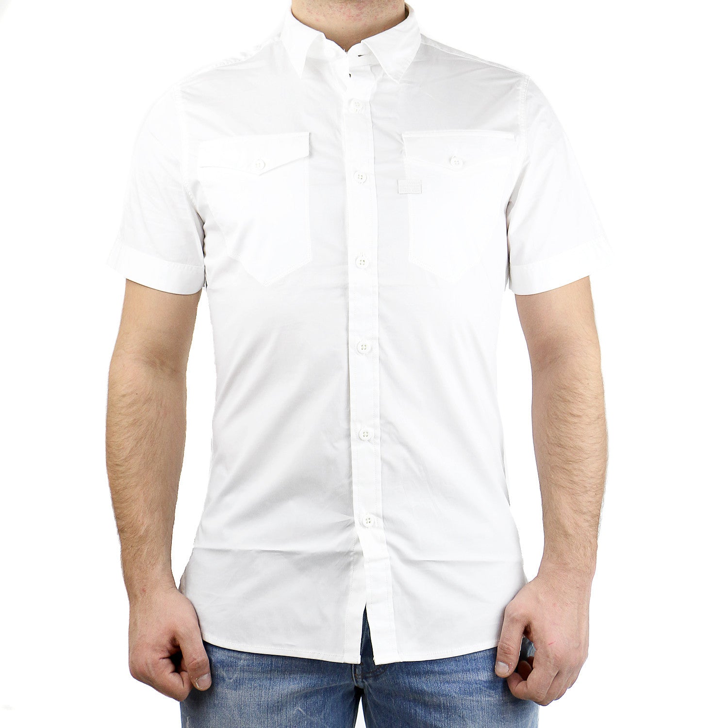 G-Star Tacoma SS Button Down Shirt - White - Mens Shoplifestyle
